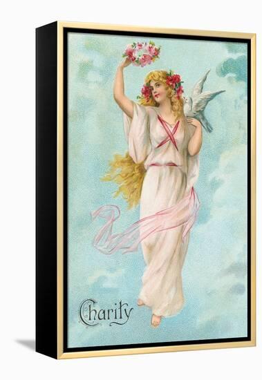 Charity as Maiden in Greek Garb-null-Framed Stretched Canvas