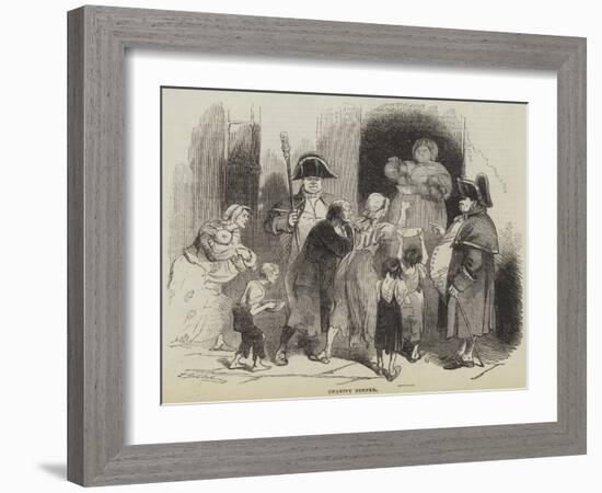 Charity Dinner-Sir John Gilbert-Framed Giclee Print