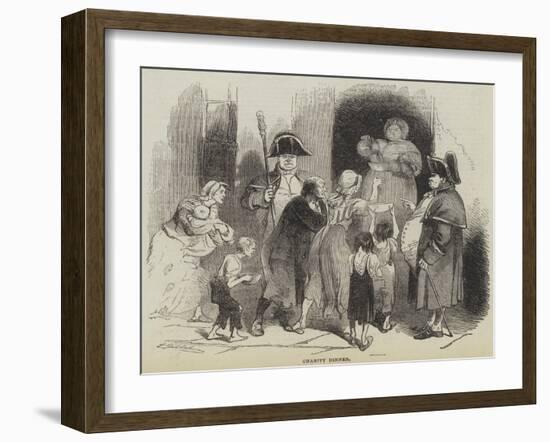 Charity Dinner-Sir John Gilbert-Framed Giclee Print