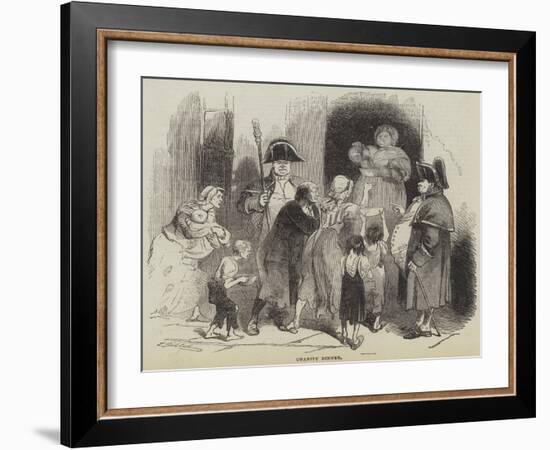 Charity Dinner-Sir John Gilbert-Framed Giclee Print