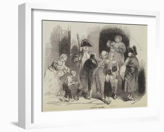 Charity Dinner-Sir John Gilbert-Framed Giclee Print