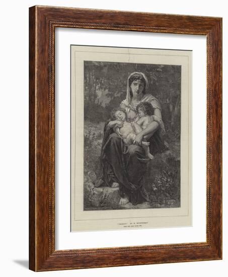 Charity, from the Paris Salon, 1874-William-Adolphe Bouguereau-Framed Giclee Print