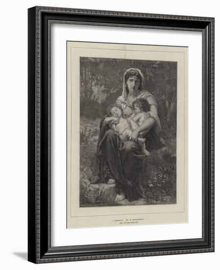 Charity, from the Paris Salon, 1874-William-Adolphe Bouguereau-Framed Giclee Print