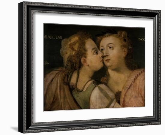 Charity Kissing Peace-Frans Floris-Framed Giclee Print