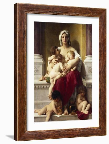 Charity; La Charite-William Adolphe Bouguereau-Framed Giclee Print