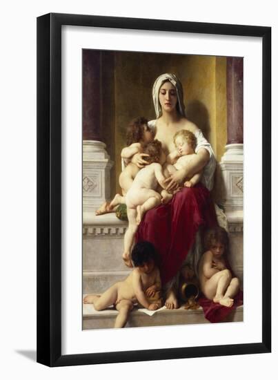 Charity; La Charite-William Adolphe Bouguereau-Framed Giclee Print