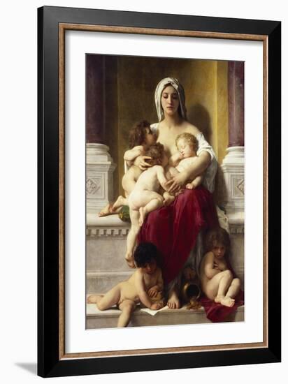 Charity; La Charite-William Adolphe Bouguereau-Framed Giclee Print