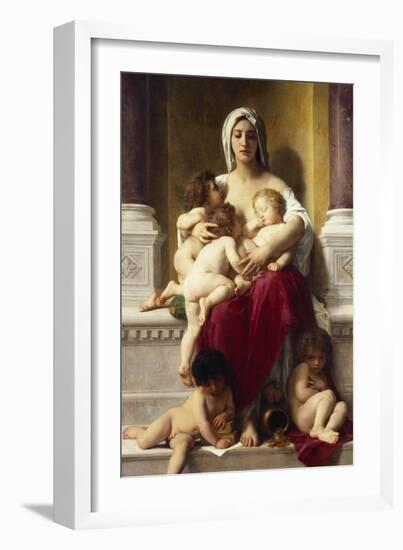 Charity; La Charite-William Adolphe Bouguereau-Framed Giclee Print