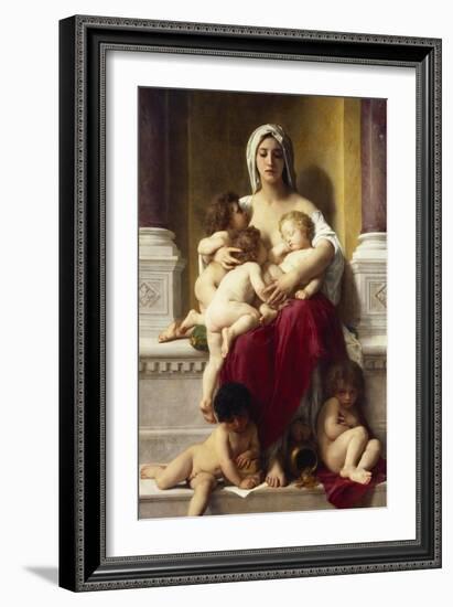 Charity; La Charite-William Adolphe Bouguereau-Framed Giclee Print