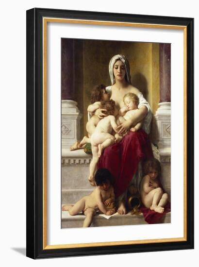 Charity; La Charite-William Adolphe Bouguereau-Framed Giclee Print