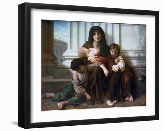 Charity or the Indigent Family, 1865-William-Adolphe Bouguereau-Framed Giclee Print