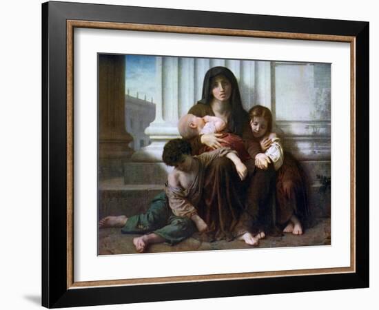 Charity or the Indigent Family, 1865-William-Adolphe Bouguereau-Framed Giclee Print