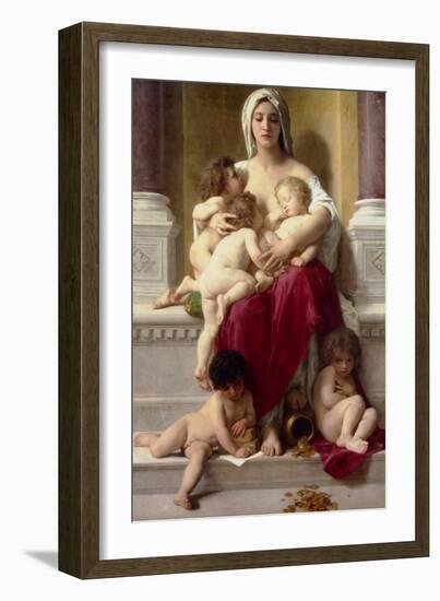 Charity-William Adolphe Bouguereau-Framed Art Print