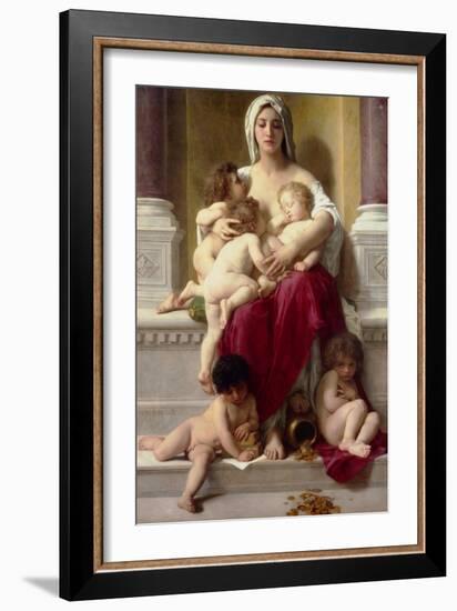 Charity-William Adolphe Bouguereau-Framed Art Print