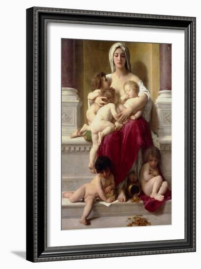 Charity-William Adolphe Bouguereau-Framed Art Print