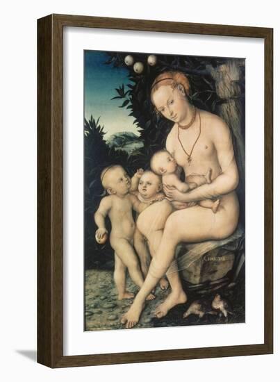 Charity-Lucas Cranach the Elder-Framed Giclee Print