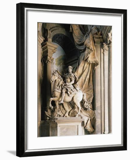 Charlemagne, 1725, Equestrian Statue in Marble-null-Framed Giclee Print