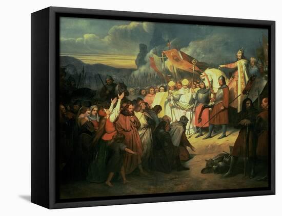 Charlemagne (742-814) Received at Paderborn under the Rule of Witikind in 785-Ary Scheffer-Framed Premier Image Canvas