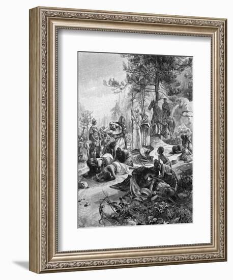 Charlemagne and Saxons-Alphonse Mucha-Framed Art Print