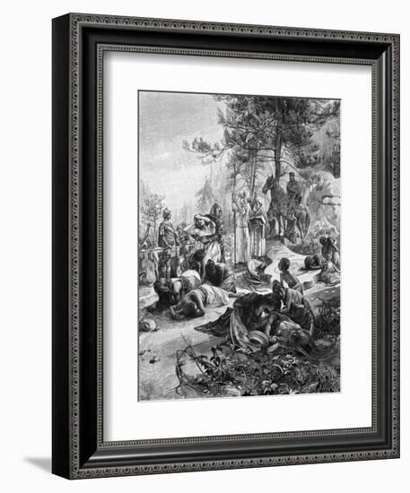 Charlemagne and Saxons-Alphonse Mucha-Framed Art Print