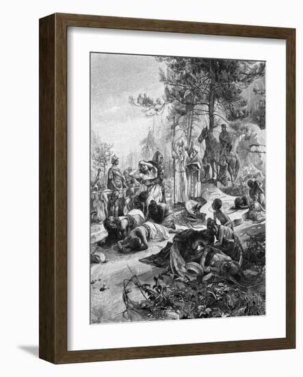 Charlemagne and Saxons-Alphonse Mucha-Framed Art Print