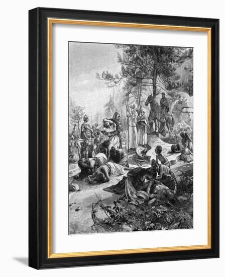 Charlemagne and Saxons-Alphonse Mucha-Framed Art Print