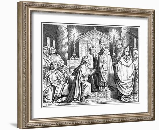 Charlemagne Crowned-Moritz Von Schwind-Framed Art Print