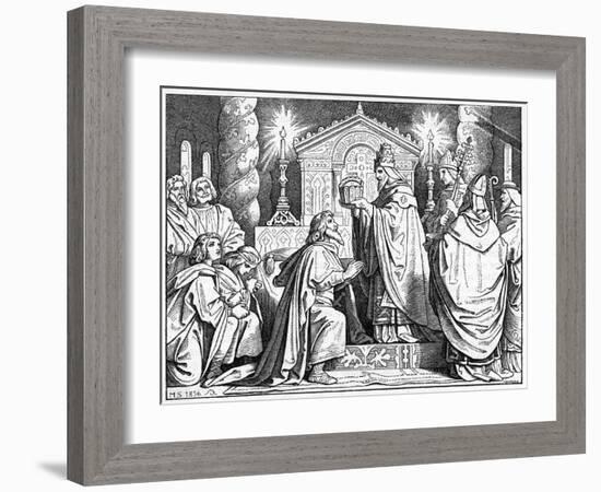 Charlemagne Crowned-Moritz Von Schwind-Framed Art Print