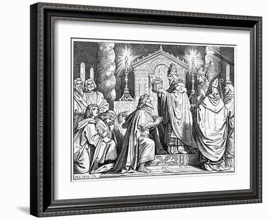 Charlemagne Crowned-Moritz Von Schwind-Framed Art Print
