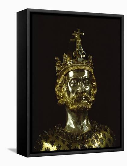 Charlemagne, Dating from around 1350, Aachen, Germany, Europe-Christina Gascoigne-Framed Premier Image Canvas