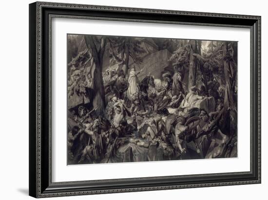 Charlemagne traversant les alpes et forçant les gorges du Mont-Cenis, en 773-Paul Delaroche-Framed Giclee Print