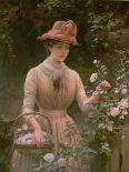 Picking Roses-Charles-Alexandre Debacq-Giclee Print