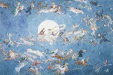 The Dragon Chariot and Fairy Minstrels Cross the Moon-Charles Altamont Doyle-Giclee Print