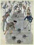 Skating Scene (Pen and Ink and W/C on Paper)-Charles Altamont Doyle-Giclee Print