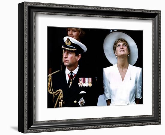 Charles and Diana-null-Framed Art Print