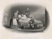 Florence Nightingale with a Patient in the Hospital at Scutari-Charles Armytage-Framed Art Print