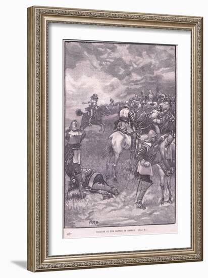 Charles at the Battle of Naseby Ad 1645-Henry Marriott Paget-Framed Giclee Print