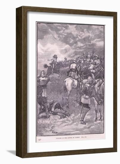 Charles at the Battle of Naseby Ad 1645-Henry Marriott Paget-Framed Giclee Print