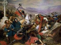 The Battle of Poitiers, 25th October 732, Won by Charles Martel (688-741) 1837-Charles Auguste Steuben-Framed Giclee Print