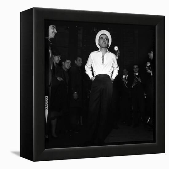 Charles Aznavour, Posing for the Press-Marcel Begoin-Framed Premier Image Canvas