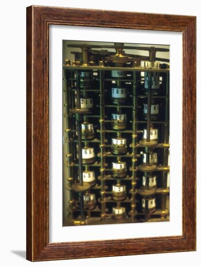 Charles Babbage's Difference Engine No 1, Prototype Calculating Machine, 1824-1832-Joseph Clement-Framed Photographic Print