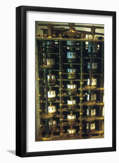 Charles Babbage's Difference Engine No 1, Prototype Calculating Machine, 1824-1832-Joseph Clement-Framed Photographic Print