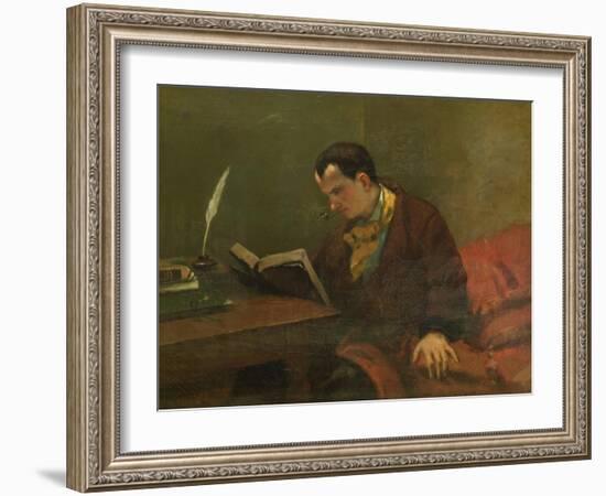 Charles Baudelaire (1821-186), 1848-Gustave Courbet-Framed Giclee Print