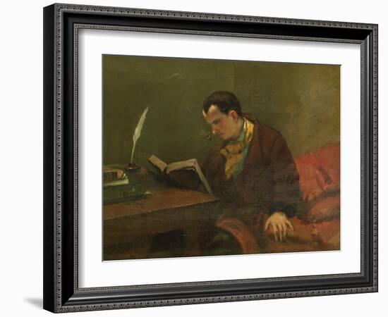 Charles Baudelaire (1821-186), 1848-Gustave Courbet-Framed Giclee Print