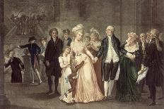 Farewell to Louis XVI by His Family in the Temple, 20th January 1793-Charles Benazech-Giclee Print