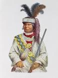 Ne-Sou-A-Quoit, a Fox Chief, Illustration from "The Indian Tribes of North America"-Charles Bird King-Framed Giclee Print