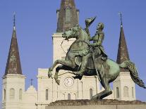 Jackson Square, St. Louis Cathedral, New Orleans, Louisiana, USA-Charles Bowman-Photographic Print