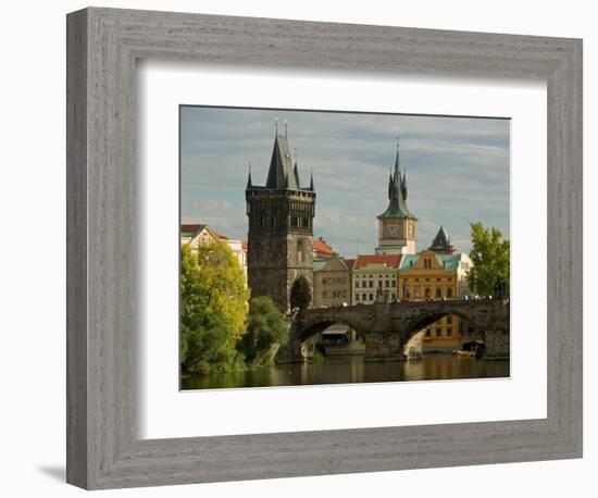 Charles Bridge and Old Town Bridge Tower, Prague, Czech Republic-David Barnes-Framed Photographic Print