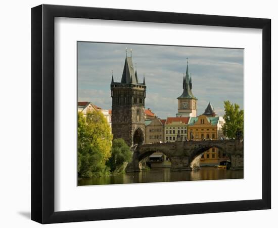 Charles Bridge and Old Town Bridge Tower, Prague, Czech Republic-David Barnes-Framed Photographic Print