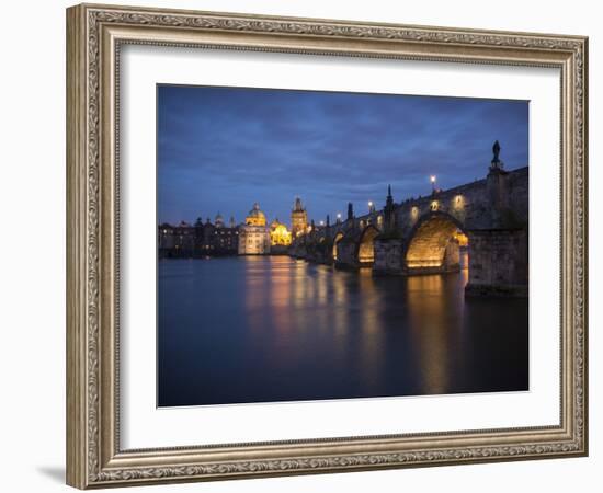 Charles Bridge and River Vltava, Prague, UNESCO World Heritage Site, Czech Republic, Europe-Ben Pipe-Framed Photographic Print